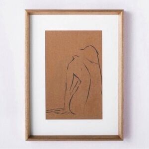 12" x 16" Woman Figural Sketch Framed Wall Art Tan - Threshold™ Studio McGee